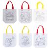 Storage Bag Non-woven Bag with Marker Environment Protection Handbag Cartoon Pattern Party Favors Festival Gift Portable TMZ