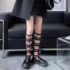 Damen Süße Strümpfe Kniehoch Bunt Gestreift Lange Socken Dünn Sommer Für Dame Mädchen Studenten Socken Schulparty Bequem