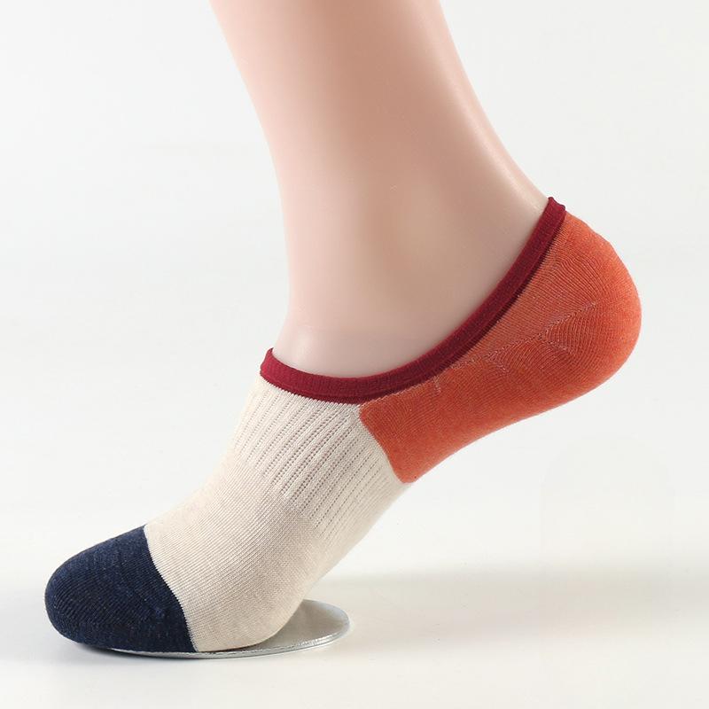 Casual Socks for Autumn and Winter, Thin Cotton Sock Covers, Jacquard Sweat-absorbing Sports Cotton Socks, Men's Casual Boat Socks, Breathable