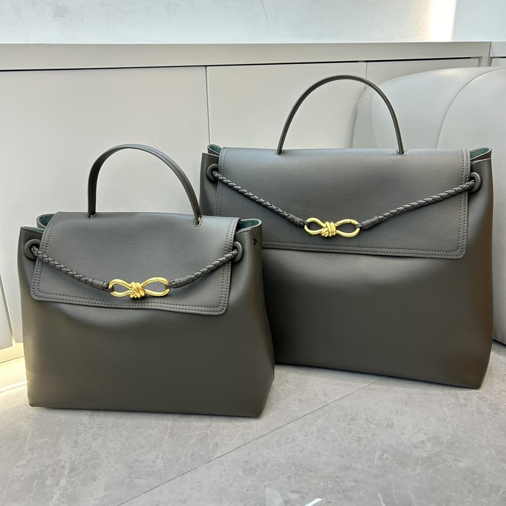 Leather handbag bag old money high-end women's bag