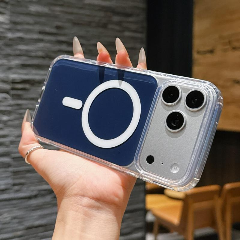 

New Magnetic Official Phone Case For iPhone 17 Air 11 12 13 14 15 16 Pro Max Plus Magsafe Wireless Charging Protector Cover For iPhone 11Pro