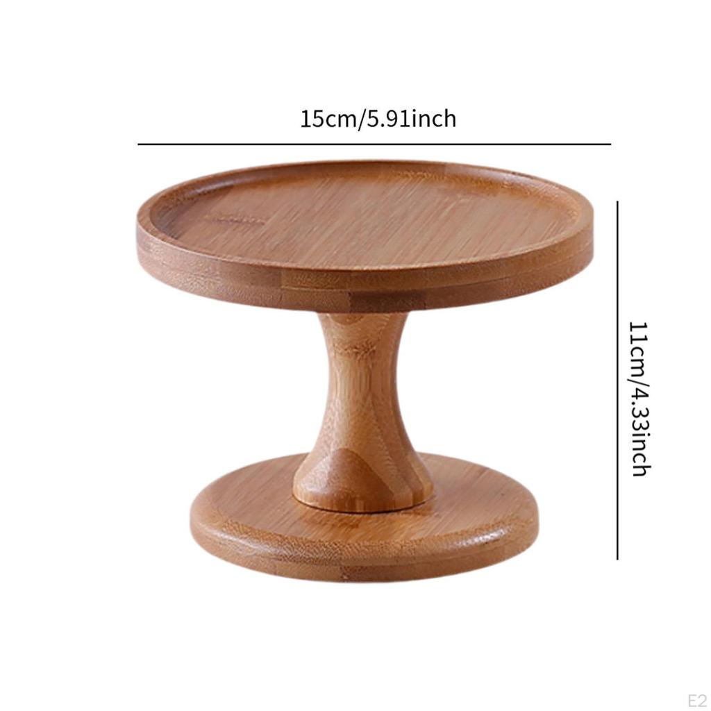 Bamboo Cake Holder, Cupcake Serving Tray for Celebrations