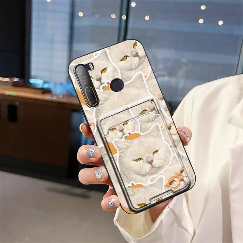 Card bag Cute Phone Case For HTC Desire 20 Pro/D20 Pro Graffiti Soft case Anti-knock Back Cover protective TPU Anti-dust