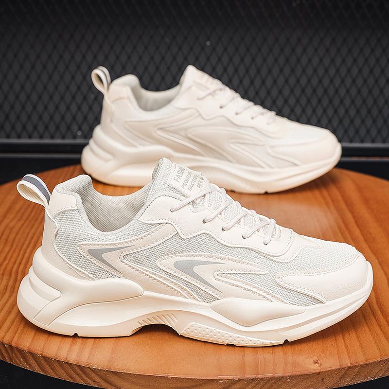 New Fashion Men 's Four Seasons Comfortable Thick Sole Shoes Students BoysTrending Soft Sole Breathable Casual Running Sneakers