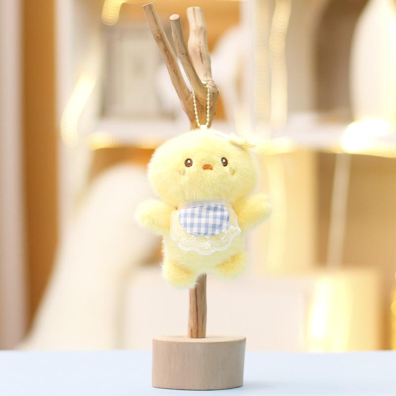 Star Bear Rabbit Plush Toys Keychain Super Soft Short Pile Children Pendant