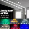 Striscia LED ad Acqua Corrente 126 LED WS2811 DC24V Dimmerabile Striscia Luminosa Flusso Indirizzabile Pixel Flessibile Lampada Lineare Multicolore
