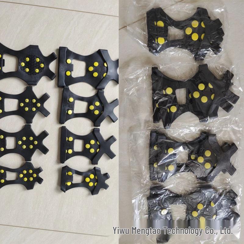 

10-Tooth Steel Ice Cleats: Non-Slip, Wear-Resistant Shoe Covers for Climbing Ice and Snow Size 34-40