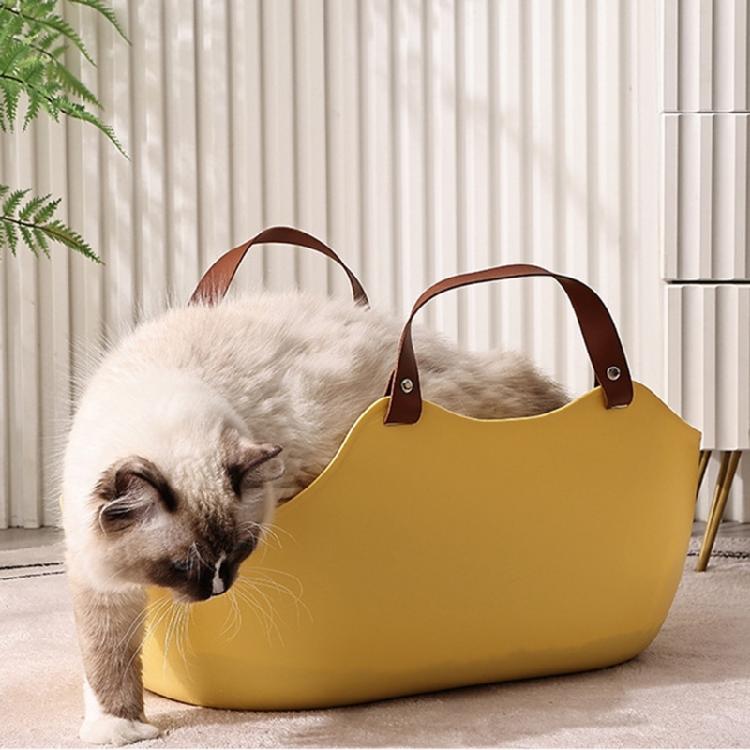 Plastiková přenosná kočičí toaleta s madlem pro starší kočky Snadno čistitelná podestýlková vanička Kočičí toaletní vaničky Velká krabice