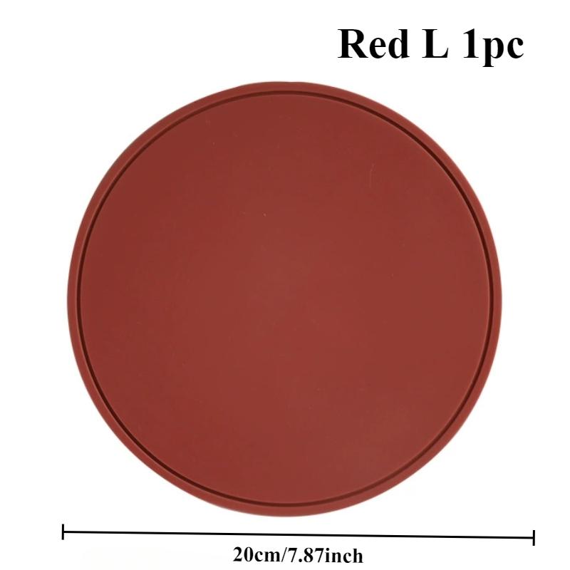 1/3PCS silicone pot mat heat insulation pad silicone high temperature resistant dining table anti-scalding pad round and simple