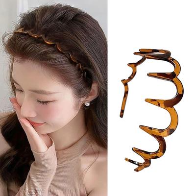 2pcs Lightweight Resin Hair Clip With Tooth Designs Headband For Long Hair Users Seeking A Firm Grip And Stylish Look