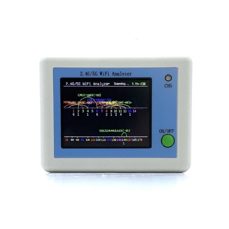 2.4Inch Color Display WIFI Signal Scanner 2.4Ghz/5Ghz Rechargeable 600mAh Battery Router Analyzable WIFI Helping Tool