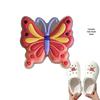 Fluorescent Butterfly PVC Shoe Buckle Decoration - Detachable DIY Shoe Accessories