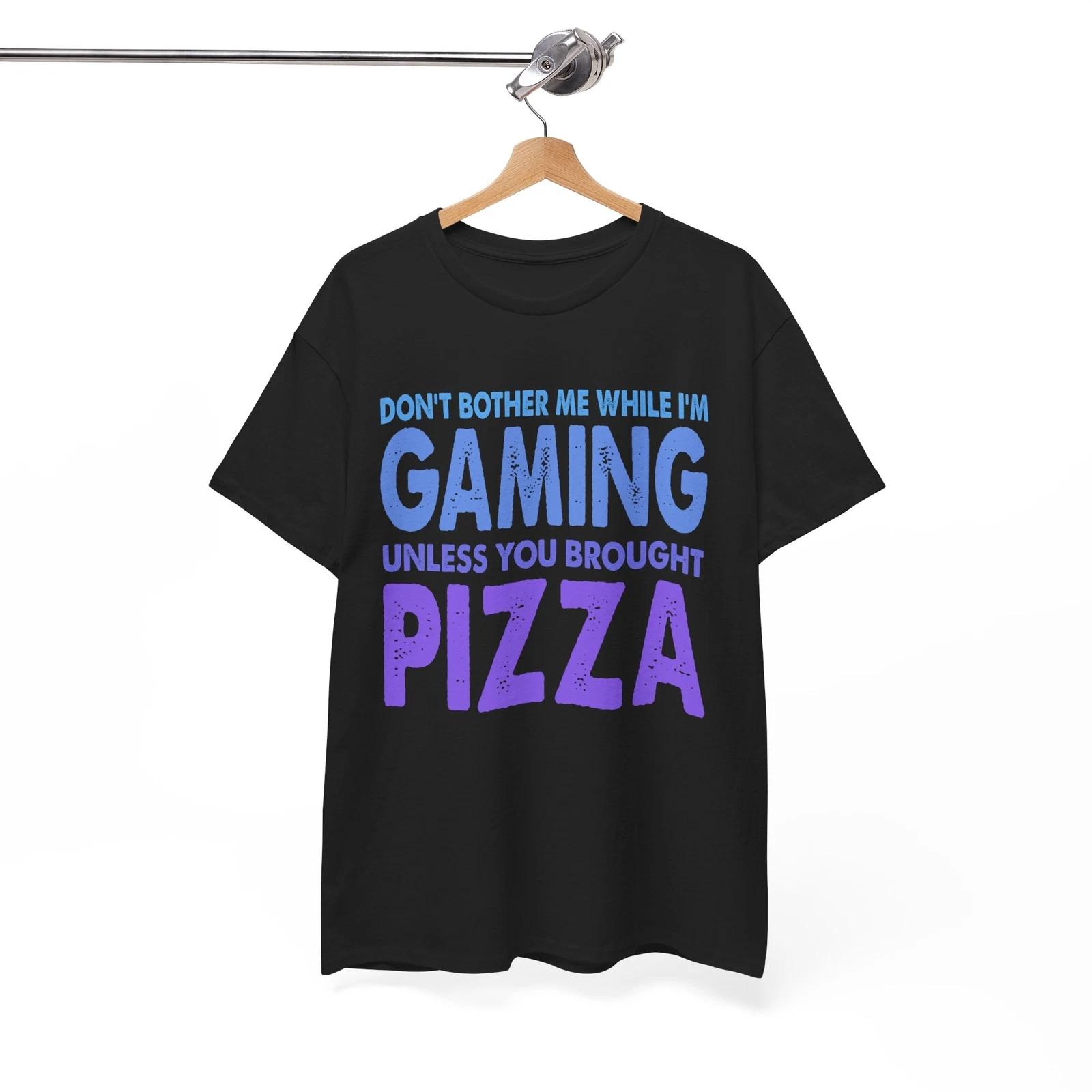 

Gaming & Pizza T-Shirt | 8-bit Gamer Tee | Pixel Art Graphic for Game Lovers L