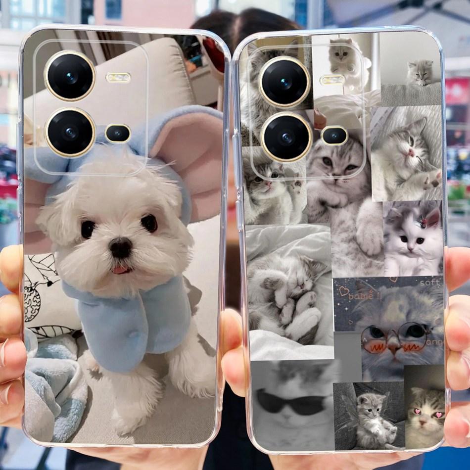 For Vivo V25 5G Case Vivo V25e V 25 25E 4G V2202 V2201 Cute Panda Flower Pattern Soft Silicone TPU Phone Cases