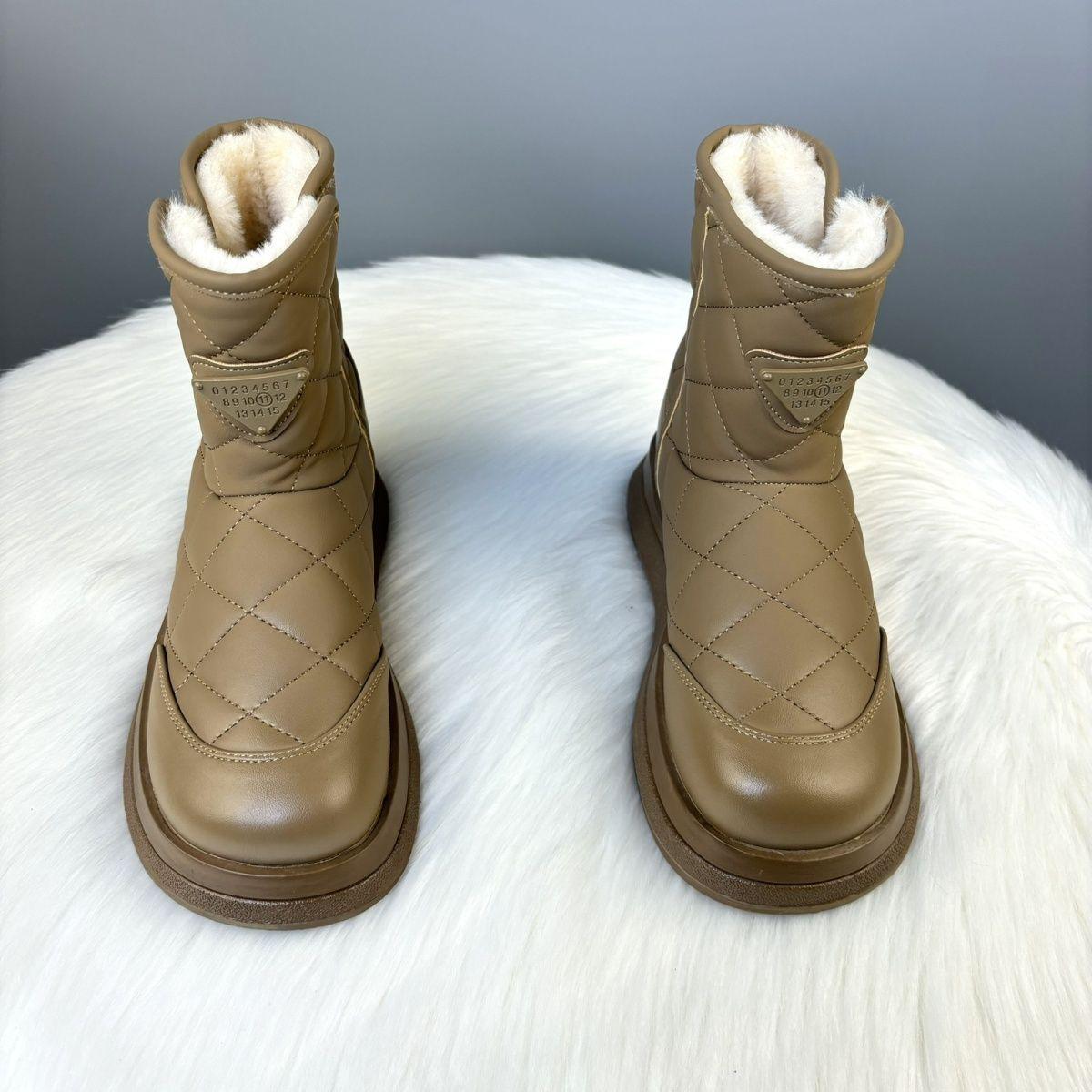 

Женские водонепроницаемые зимние ботильоны на флисовой подкладке - Теплые, Нескользящие, Мягкая подошва 38