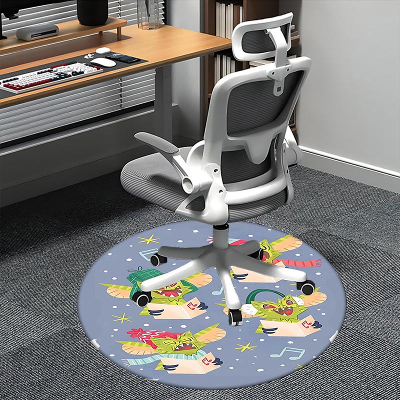 

Christmas,Monster Chair mat Round Rug Office carpet, Non slip, Suitable for Living Rooms, Bedrooms,Decor1205621a 80cm by 80cm