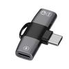 Xiaomi OTG Double USB Type C PD 15W Charger To Type C Jack AUX Audio Headphones Splitter Adapter for iPhone 15 Pro Max Samsung Xiaomi