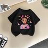 Girls' Cartoon Print Casual Round Neck Short-Sleeve T-Shirt - Summer Collection