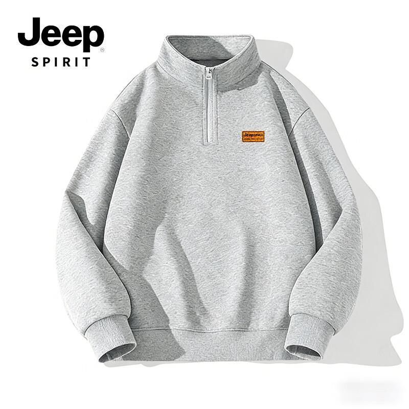 JEEP SPIRIT Men s Casual Knitted Stand-Collar Sweatshirt 2XL