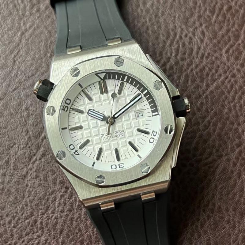 Pánské automatické mechanické hodinky Royal Oak A-P řady 15720 s kalendářem a svítícím silikonovým velkým ciferníkem