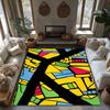 Unique Area Rug Modern Abstract Geometric Pattern Floor Mat Living Room Decor Home Carpet Non-Slip Indoor Outdoor Rug Gift