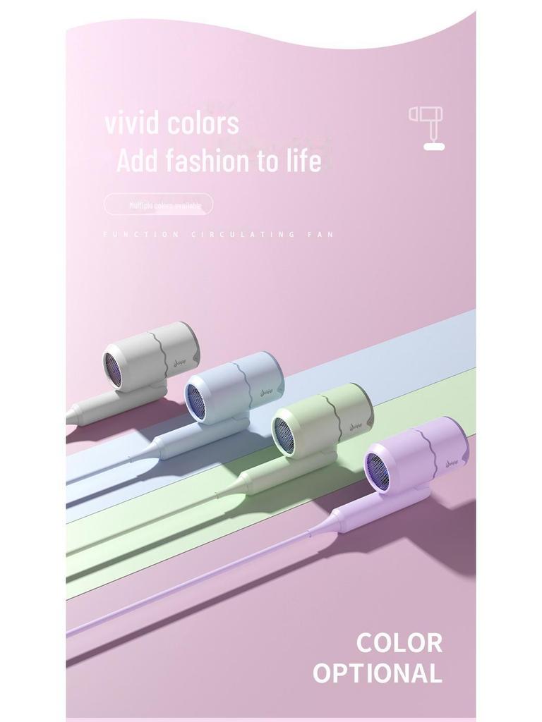 High-Power Folding Hair Dryer for Home and Salon Use