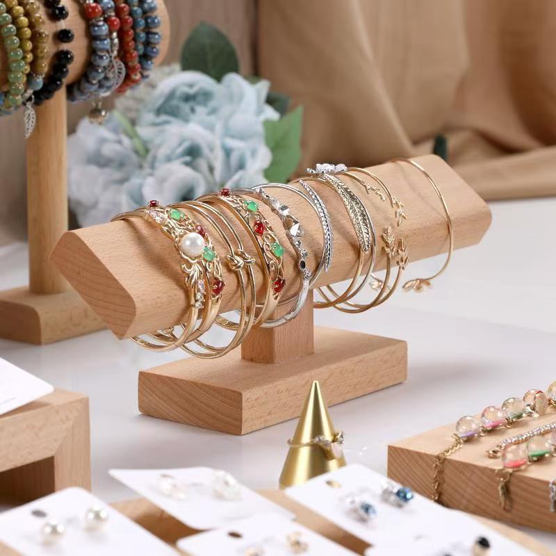 Premium Walnut Jewelry Display Stand for Watches, Bracelets, and Necklaces