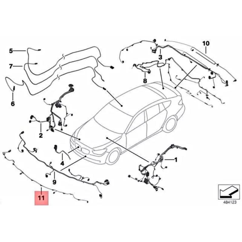Front Bumper Parking Sensor Wiring Harness Replace 61129286479 Parking Sensor Wiring Automotive Accessories