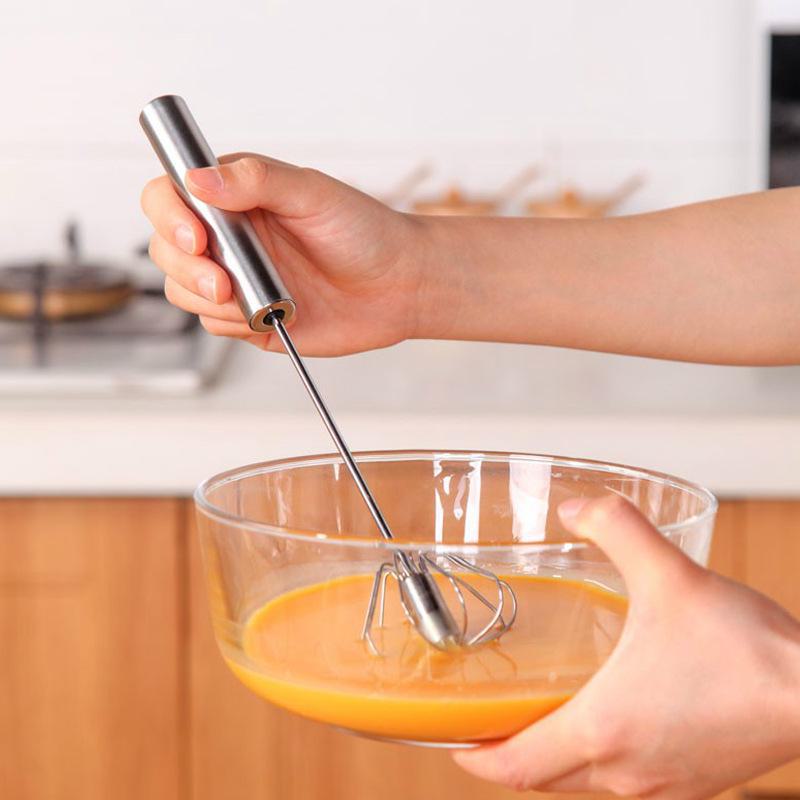 Bătător de ouă de mână semi-automat din oțel inoxidabil 430 și tel pentru smântână