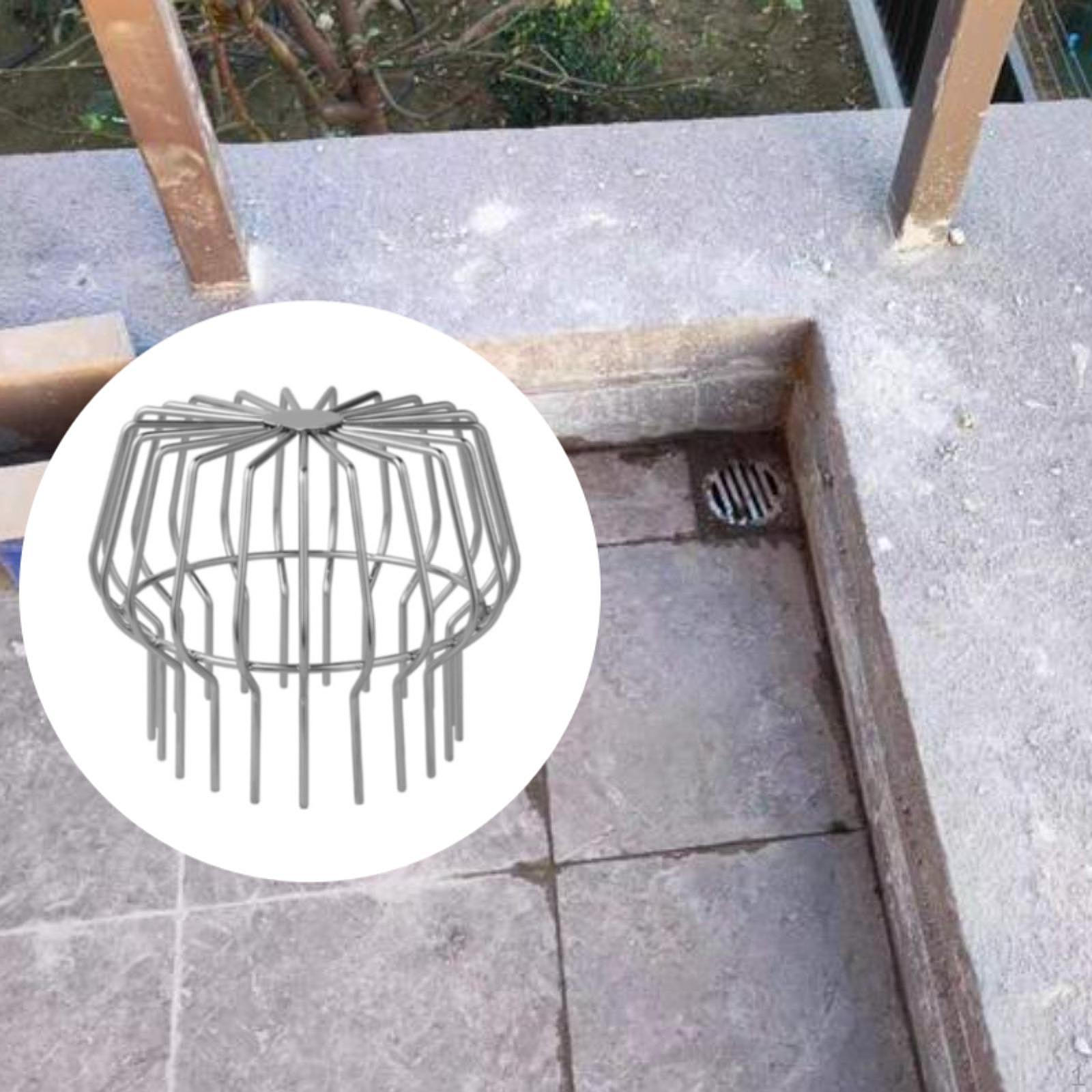 Ochrana okapu proti listí Venkovní filtr Sítko Drátěný kryt Proti ucpávání Balkon Nerezavějící Odvodnění 6 inch