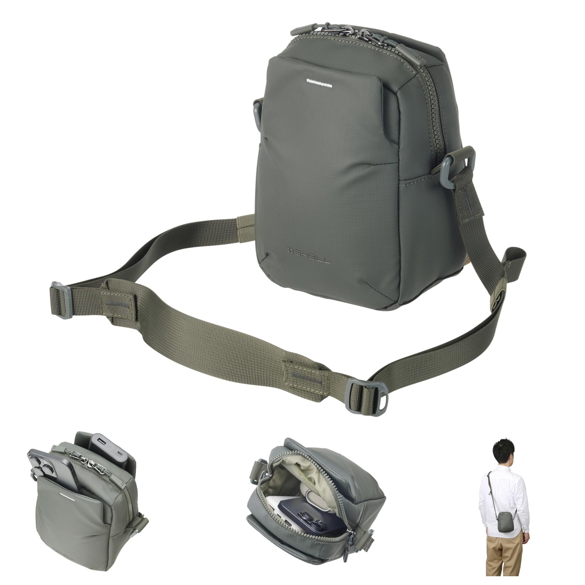 

Hakuba Camera Bag Plus Shell Stream Shoulder Pouch AZ Olive Water-Resistant Lightweight Everyday Use AMZSP-STSPOV