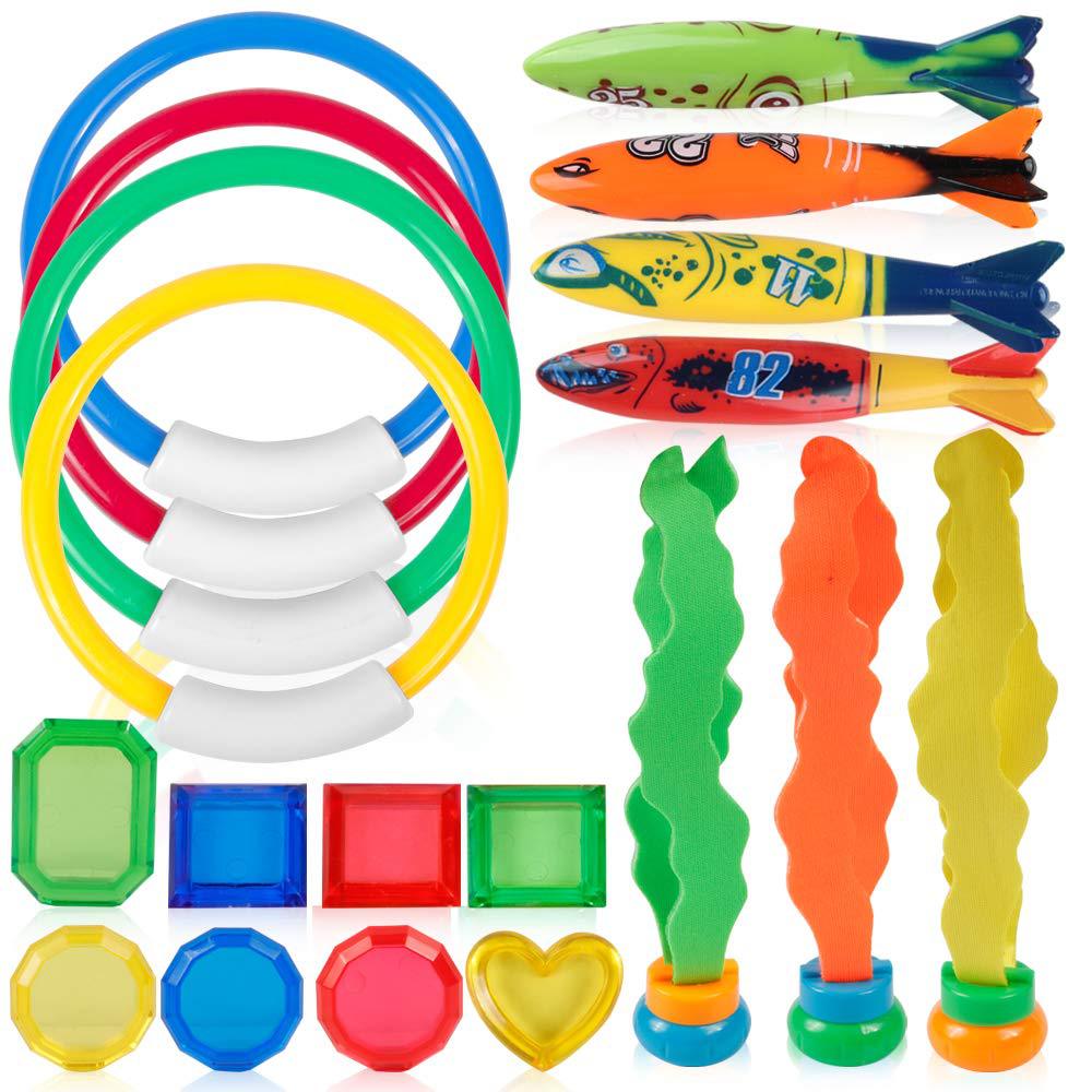 Summer Children Swimming Octopus Pool Diving Toys Water Sports Water Play Toys Diving Stick Gem Set Underwater Grabbing Toys DDJ