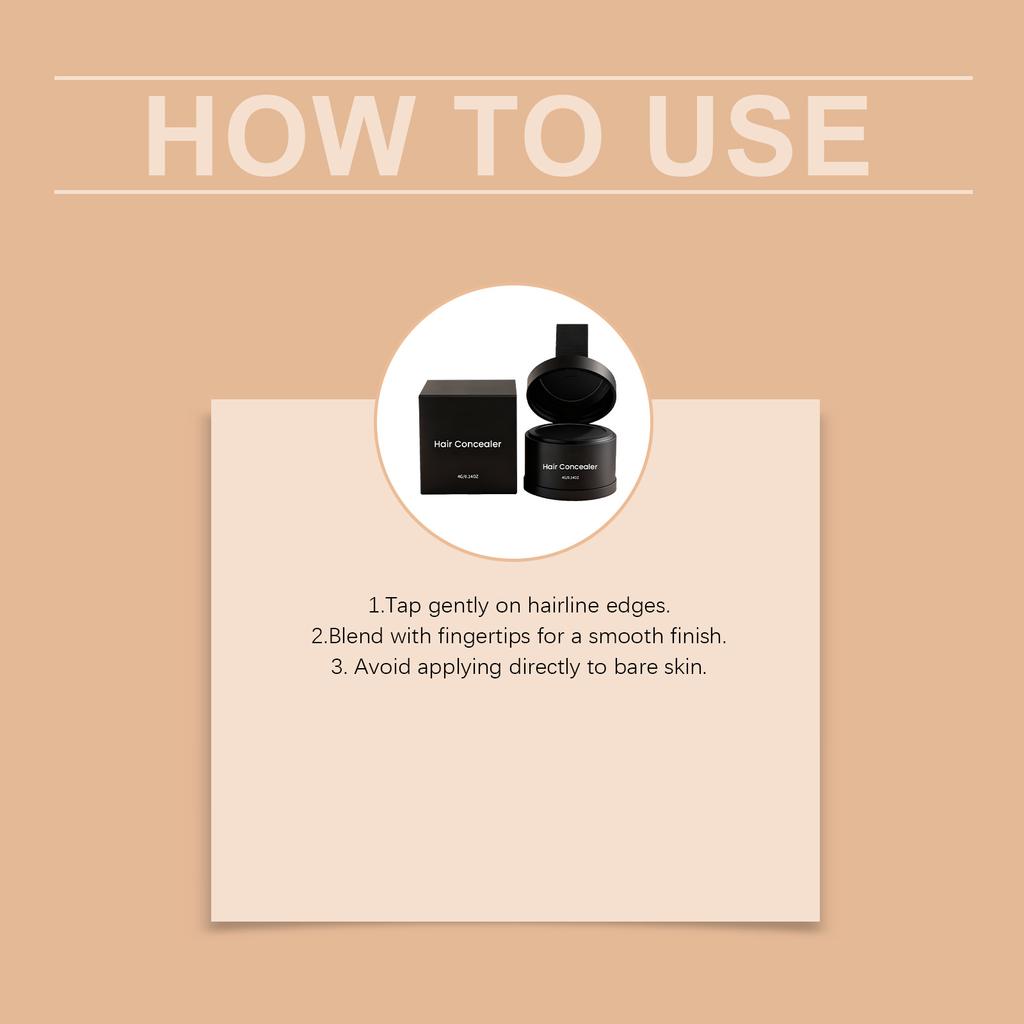 Hair Concealer for Hairline and Sideburns Coverage Natural Finish Lightweight Formula Easy Application Suitable for Hair Care and Styling 4g