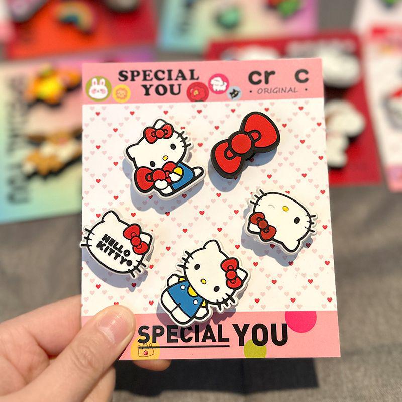 3D Flower Cat Shoe Charms - Removable Clog Accessories for Kids