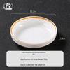 Melamine Dual-Compartment Dipping & Sauce Dish - Imitation Porcelain Tableware for Hot Pot & Barbecue