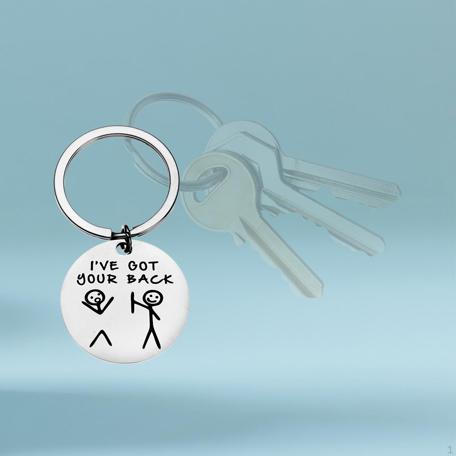 Bag Pendant Keyring Bling Zinc Alloy Best Friend Keychain L ve Got Your Back for Handbag 25mm