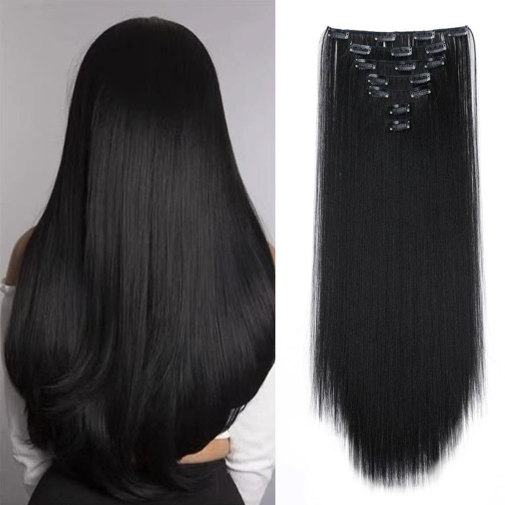 Plasture pentru Păr la Temperatură Înaltă pentru Femei 16 Plăcuțe Set de 7 Piese Clamă pentru Păr Drept Lung Păr