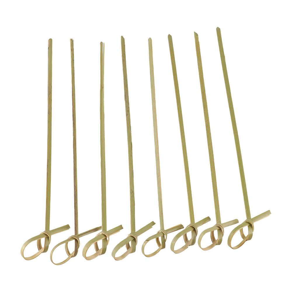 100pcs 9/12/15cm Cocktail Bamboo Skewers Looped Knot Cocktail Picks  Party Decorative