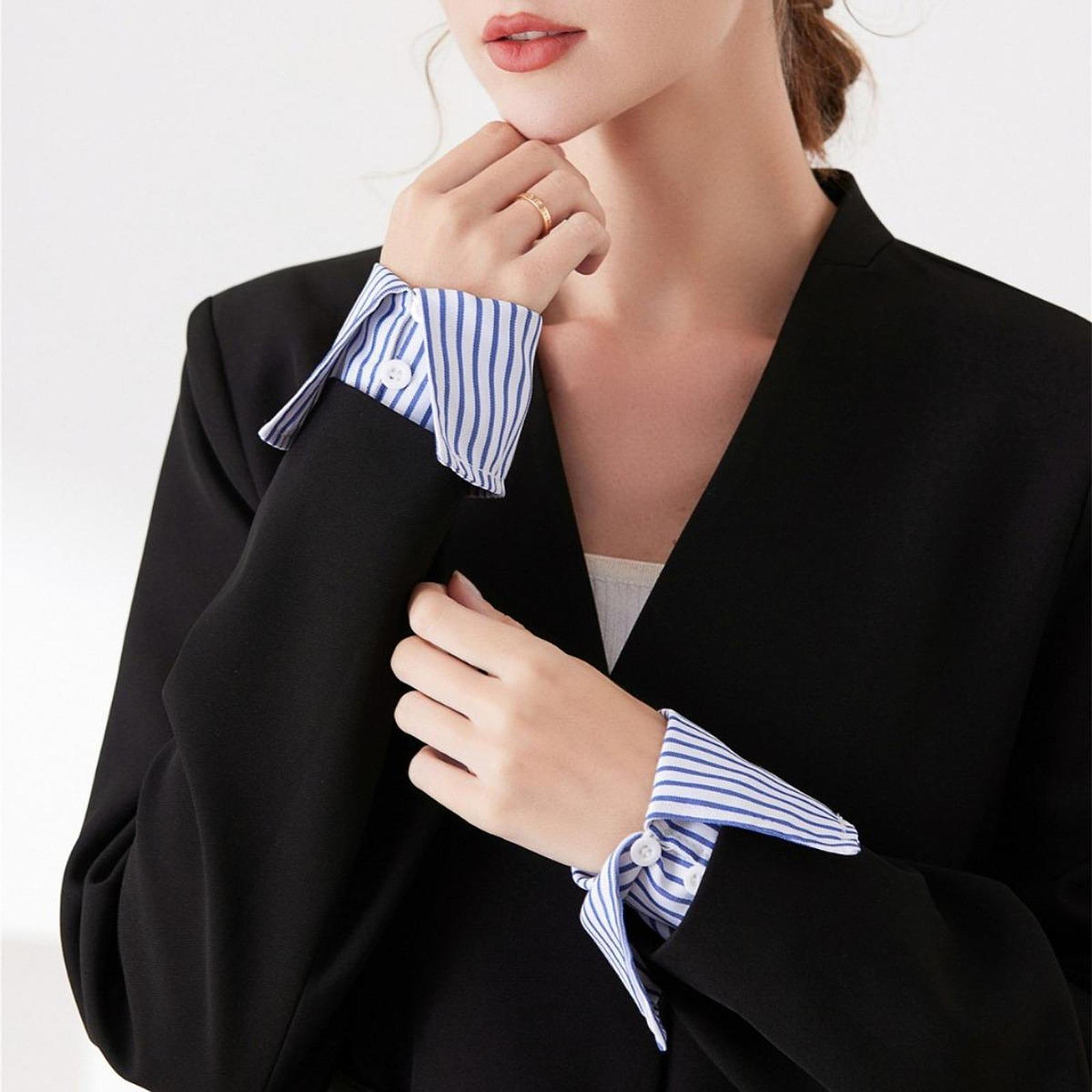 

2 штуки поддельные рукава-манжеты на запястье, костюмные принадлежности, декорированные для рубашек, свитеров синий