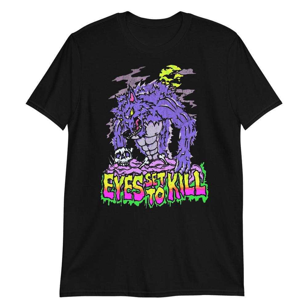 EYES SET TO KILL Жуткая Воющая Луна Эмо Пост-Хардкор Группа Футболка Унисекс Футболка S