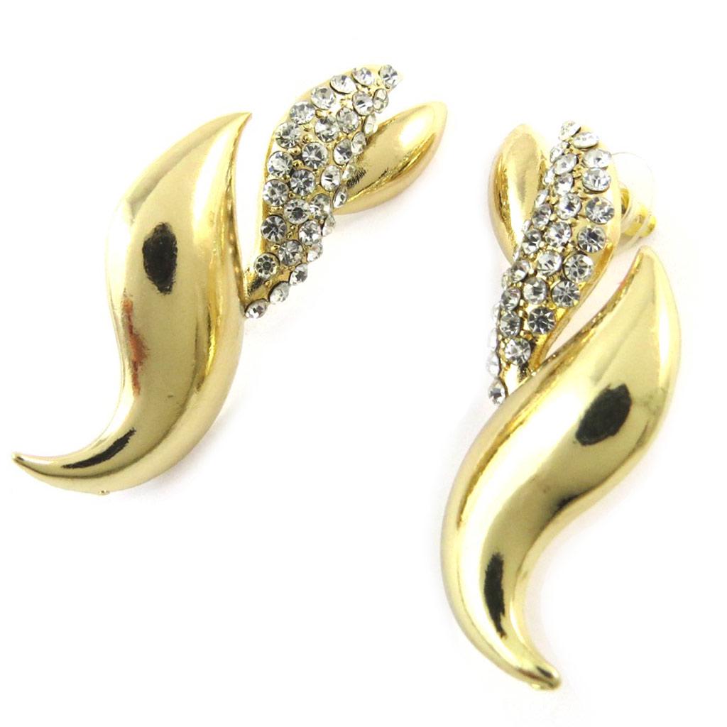 Les Trésors De Lily [N9924] - Boucles créateur 'Sissi' blanc doré