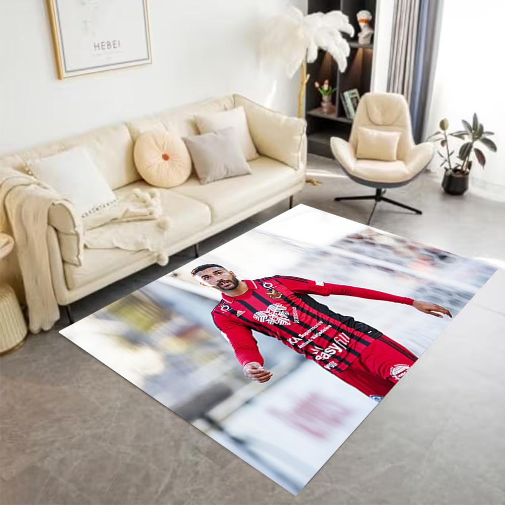 Football Player Kit Celebrating Carpet Suitable for Study Room Dormitory Decorate Room Game Room Anti-slip Rug Anime Office Decor Best for Christmas