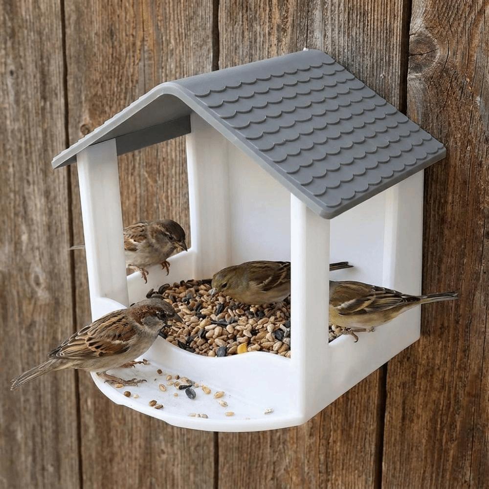 Regensicheres Wandhängendes Vogelhaus Futterhaus Form Vogel Futterstation Wildvogel Futterer Hinterhof
