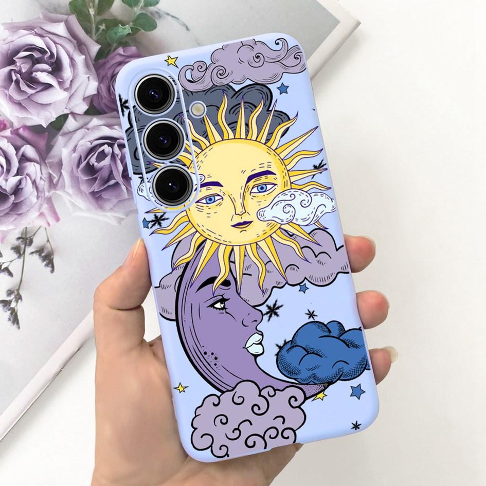 For Samsung Galaxy S24 Plus Case Lovely Yellow Duck Astronaut Matte Silicone Soft Cover For Samsung S 24 S24 Ultra S24+ 5G Funda