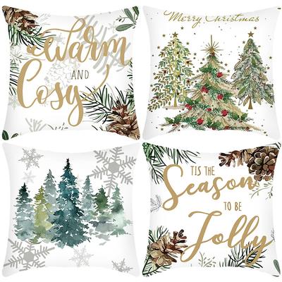 New Christmas Pillowcase Christmas Tree Decoration Print Decoration Holiday Pillowcase