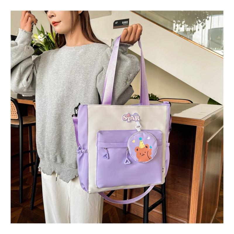 One-shoulder Messenger Bag for Tutoring, Large-capacity Students In Class, Tote Commuting, Hand-held Tutoring Homework, Anti-splashing Backpack