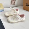 Women's Casual Sports Shoes Flower 2026 Autumn Comfortable Anti Slip Outdoor Vulcanized Shoes Lace Up Fashion Running Shoes