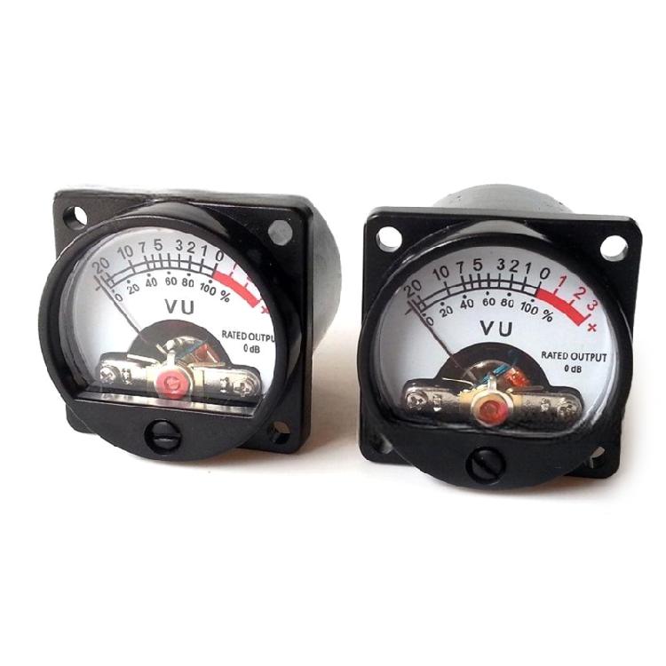 VU Meter 500uA 630Ohm 34mm Diameter with Back Light 28mmx28mm Installation for Amplifiers Tuning