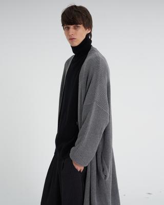 TENER Tnr Oversized Long Cardigan Gray