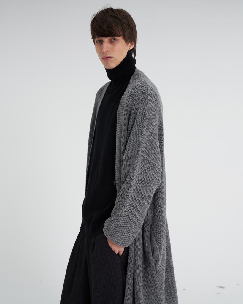 TENER Tnr Cardigan Lungo Oversize Grigio